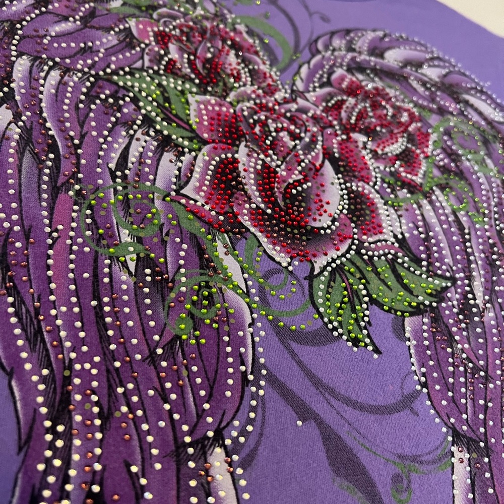 Purple Rhinestone Back Tee - Medium - Picture 13 of 15